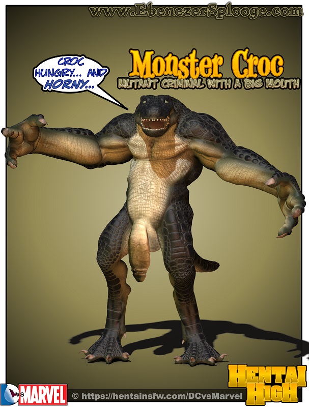 Cartoon Monster Foot - Ebenezer Splooge Â» NSFW uncensored DC and Marvel comics hentai monster porn  parody Monster Croc nemesis of Spider-Slut.